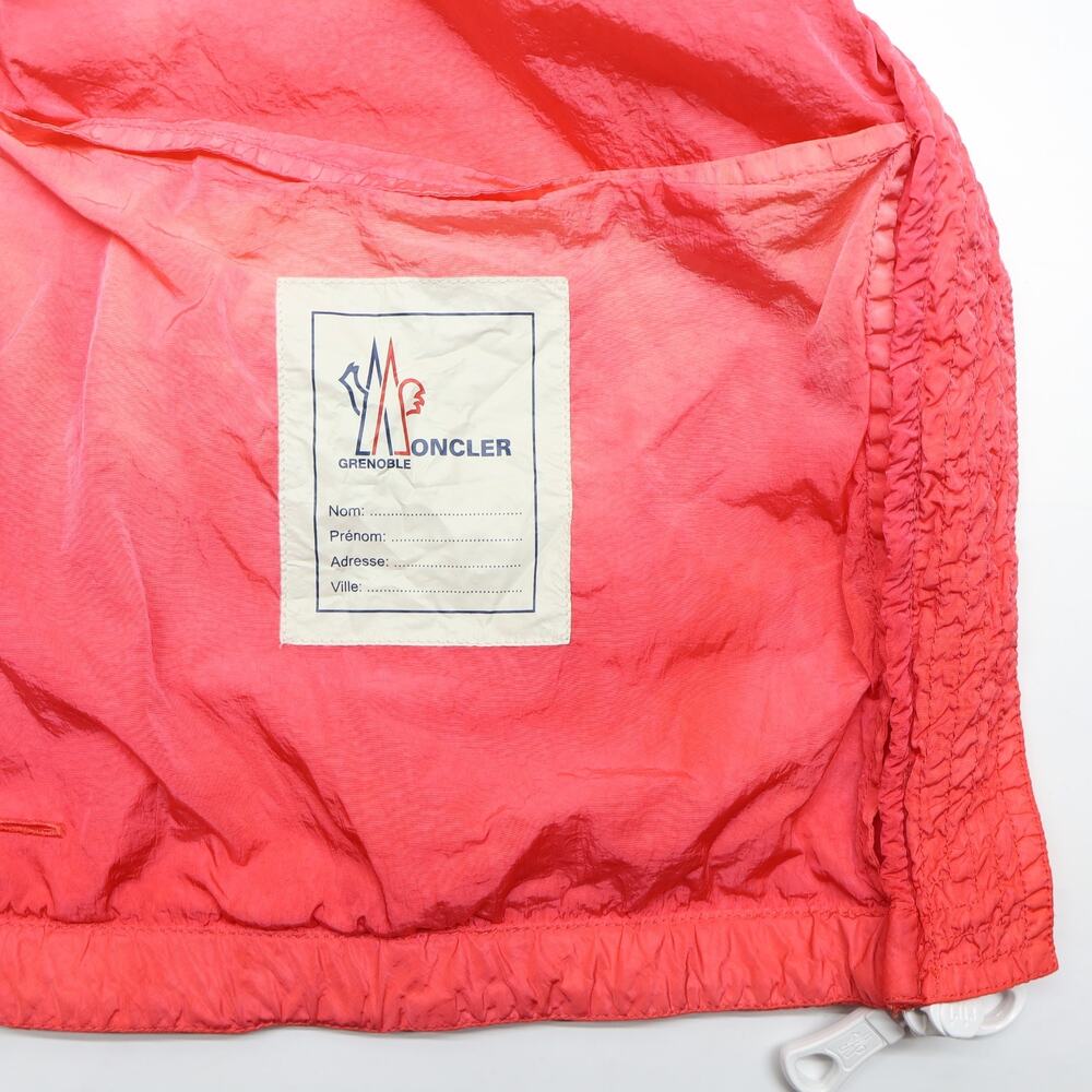 Moncler Women's Quimper Gilet Hooded Short Sleeve Windbreaker Orange Burst Sz 1 - Picture 8 of 15